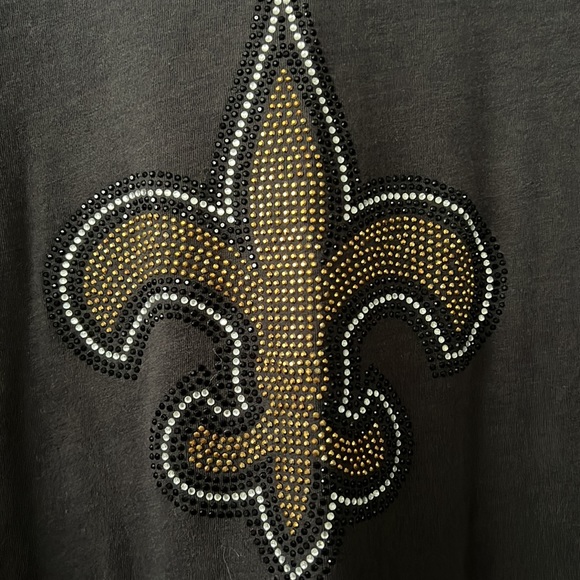 new orleans saints bejeweled long sleeve top - Picture 7 of 7